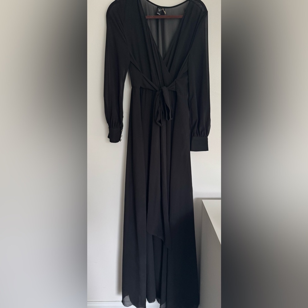 Windsor Sheer Black Maxi Dress
